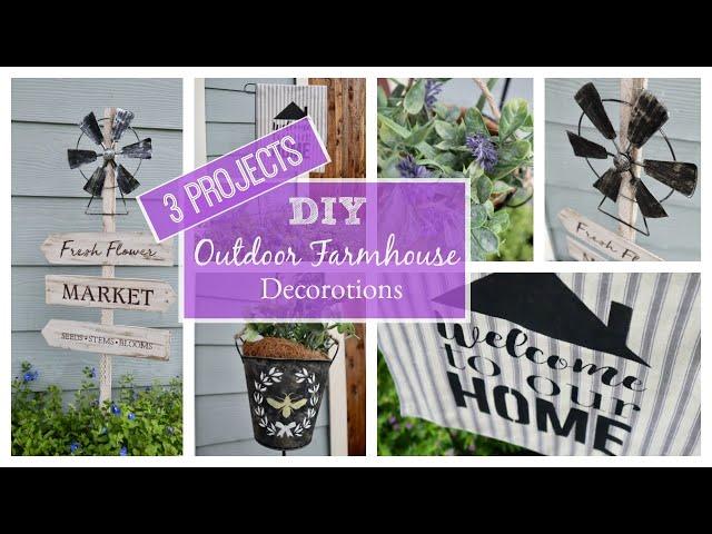 DIY Farmhouse Outdoor Decor | BUDGET Friendly Decor