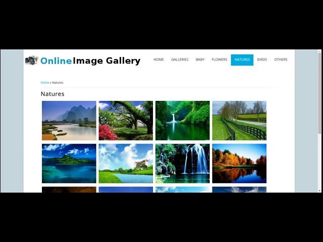 PHP Project on Online Image Gallery with MySQL Database.