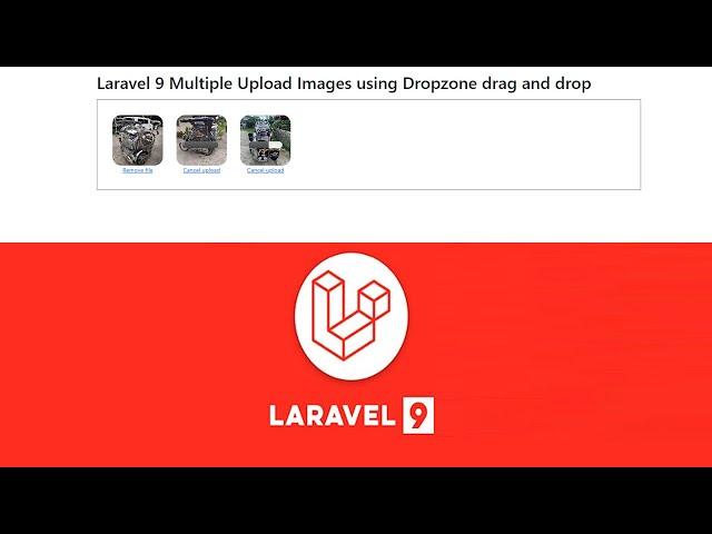 Laravel 9 Multiple Upload Images using Dropzone drag and drop