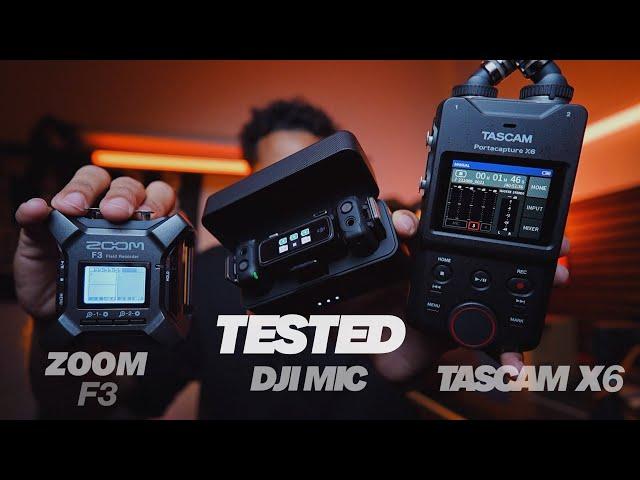 DJI Mic vs Zoom F3 vs TASCAM X6