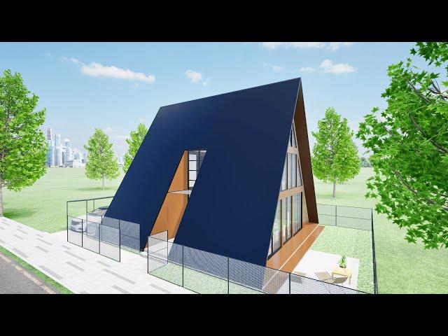 modern a frame house | a frame 3story house