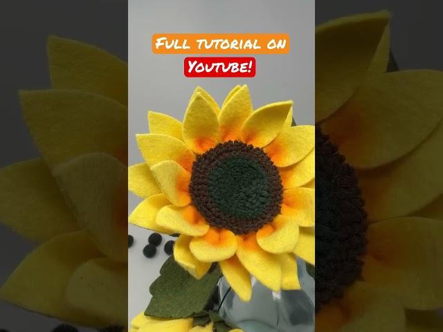 Sunflower Tutorial is live on YouTube! #sunflower #sunflowers ##feltflowers #feltflowertutorial