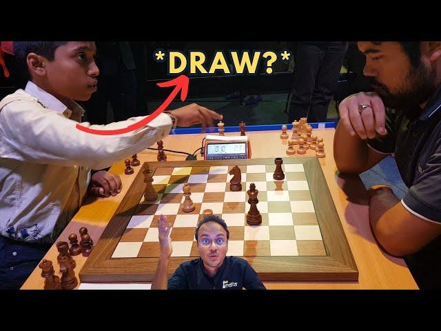 13-year-old Pragg offers a draw to Hikaru Nakamura | Commentary by Sagar