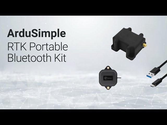 RTK Portable Bluetooth Kit from ArduSimple. Minimum set to achieve centimeter level precision