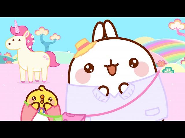 Molang and Piu Piu adopt The Cutest UNICORN  | Funny Compilation For kids