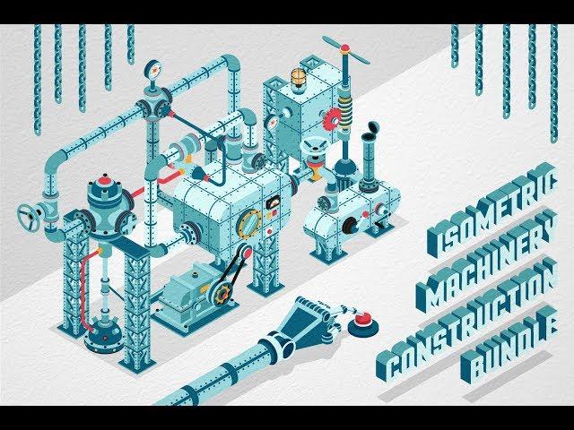 Isometric Machinery Construction Kit Demo