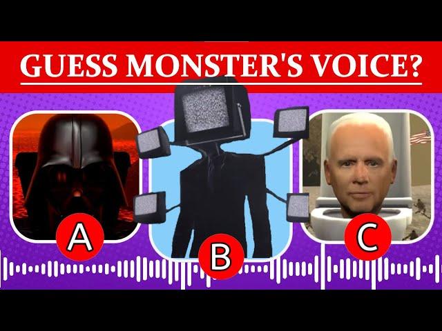 GUESS MONSTER'S VOICE #4 | NEW SEASONS SKIBIDI TOILET MEMES (ALL SEASONS 1-40 & ALL EPISODES)