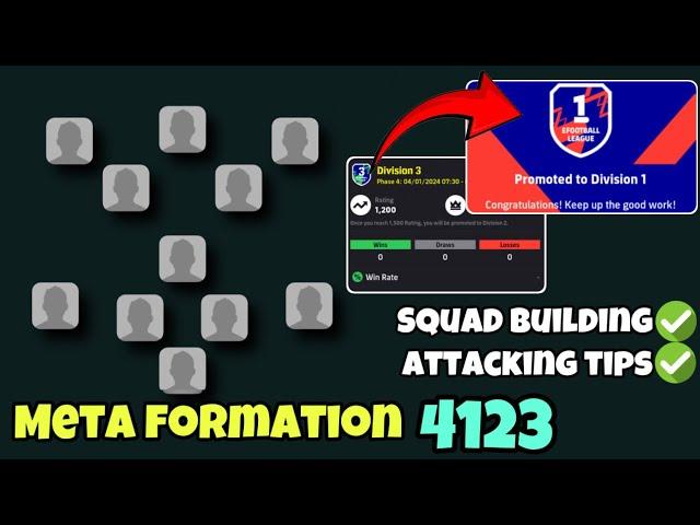 4123 Meta Formation Tips And Tricks | Attacking Tips And Tricks| Squad Building Tips And Tricks 