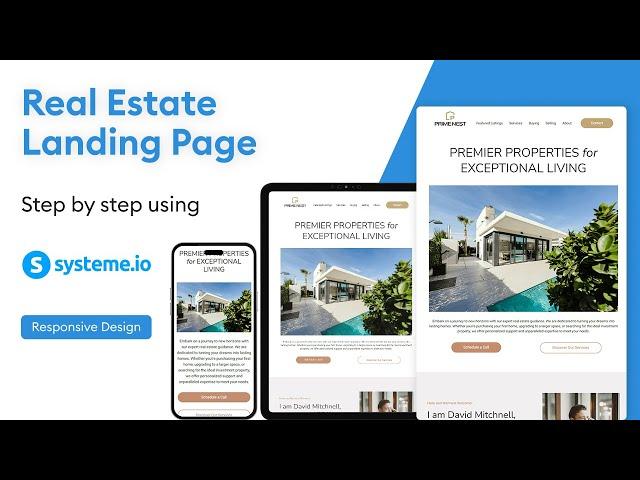 How to Make a Responsive Real Estate Agent Landing Page Using Systeme.io