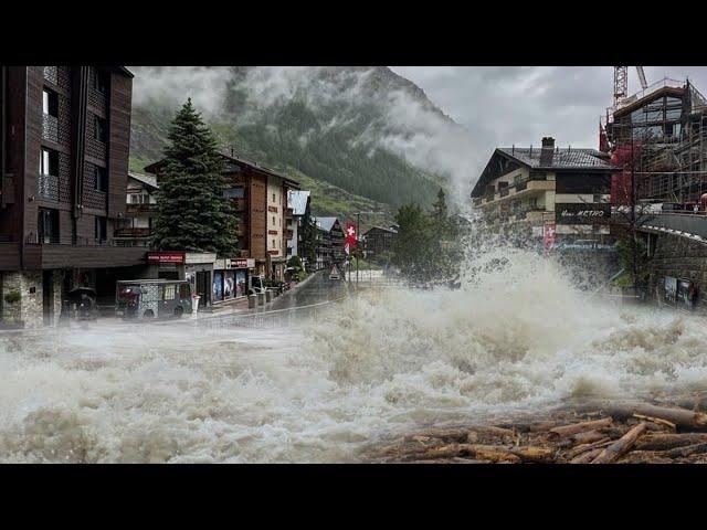 In Europe now! Switzerland river overflow causes severe flooding in Zermatt