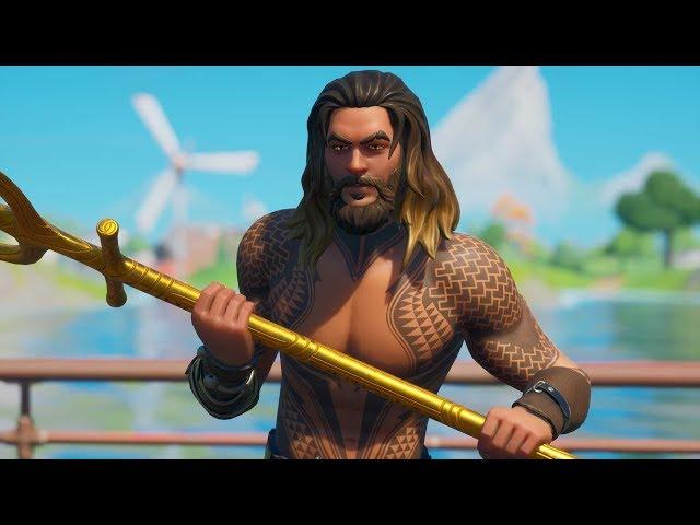 Fortnite - *LEAKED* AQUAMAN SKIN GAMEPLAY! (Shirtless Variant / Style)