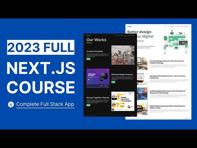 Next.js Full Tutorial for Beginners | Next.js 13 Full Stack App Using App Router