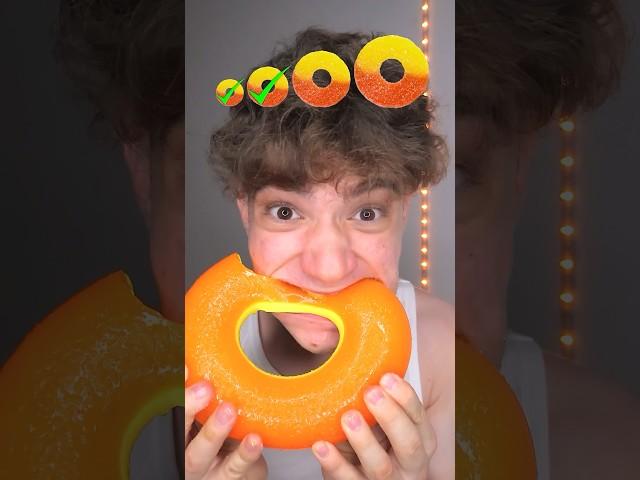 Spicy Family Giant Gummy Peach Ring Challenge! 