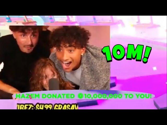 Foltyn gets DONATED 10M ROBUX!!