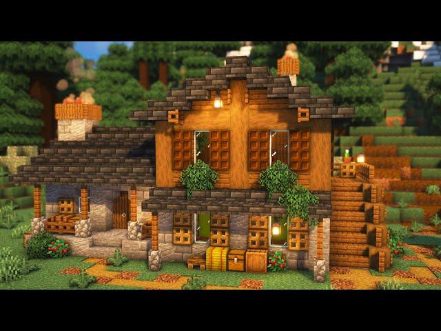 Minecraft: Large Spruce Log Cabin [Tutorial]