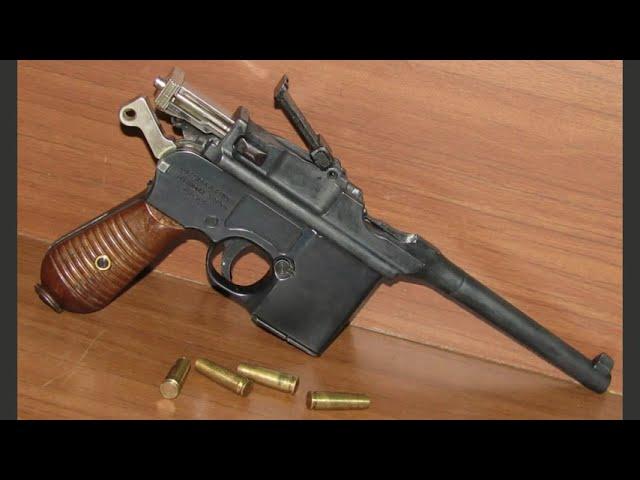 Маузер К96 (Mauser C96) шумовая модель - Мauser M712 металлический вороненый от Marushin, Япония