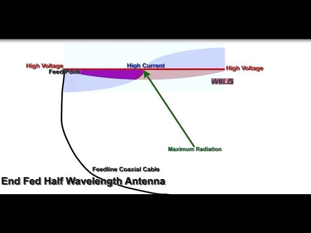 End Fed, Dipole, Off Center Fed Antennas: Which is better?  Jim W6LG Shows a Brief Animation