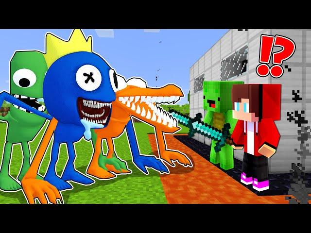 The Most Secure House vs RAINBOW FRIENDS TAPES - Minecraft gameplay by Mikey and JJ (Maizen Parody)