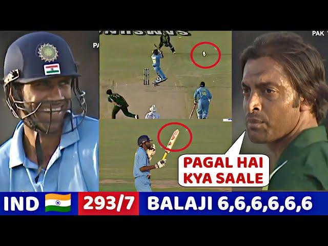 India Vs Pakistan 5th odi 2004 | When Shoaib Akhtar Messed with BALAJI then Balaji gave epic Reply