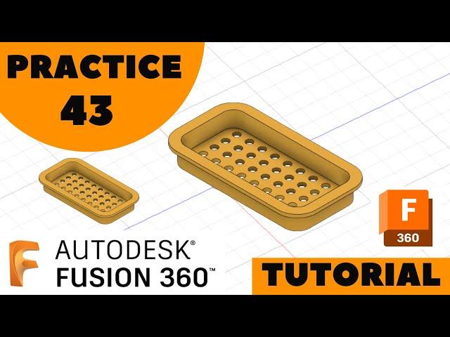 Fusion 360 Practice 43 | Fusion 360 Tutorial - Fusion 360 Tutorial for Beginners