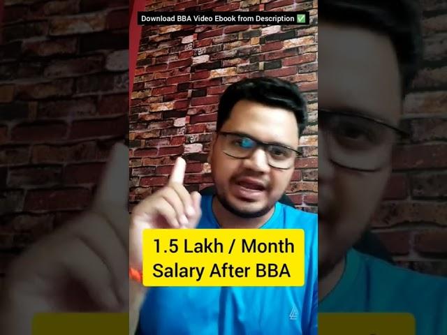 Salary After BBA  | High Paying Jobs After BBA | #shorts #careerguidance #suniladhikari