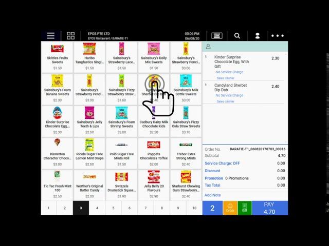 EPOS POS System - How To Process Payment