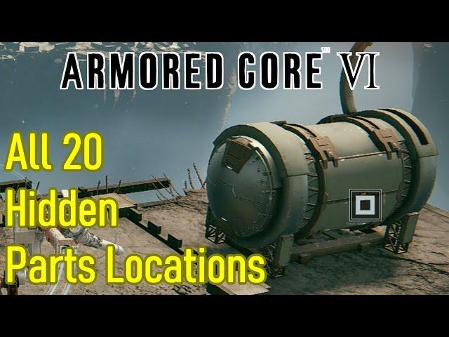 Armored Core 6 hidden parts locations, all 20 hidden chests, weapons, and items