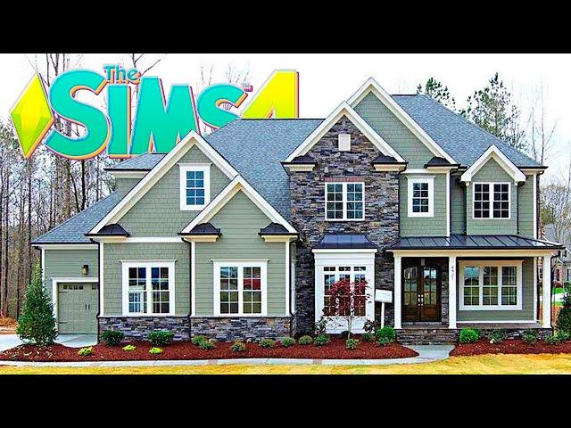 СТРОИМ БОЛЬШОЙ БАЗОВЫЙ ДОМ ДЛЯ БОЛЬШОЙ СЕМЬИ В СИМС 4 - The Sims 4 House Build No CC