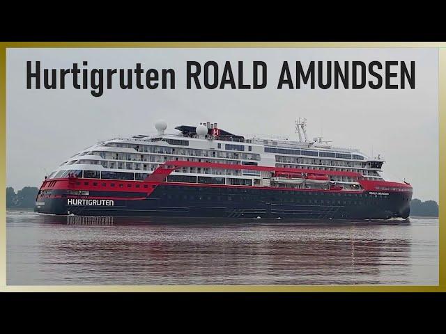 MS ROALD AMUNDSEN // The hybrid powered Hurtigruten Ship sounds its impressive horn