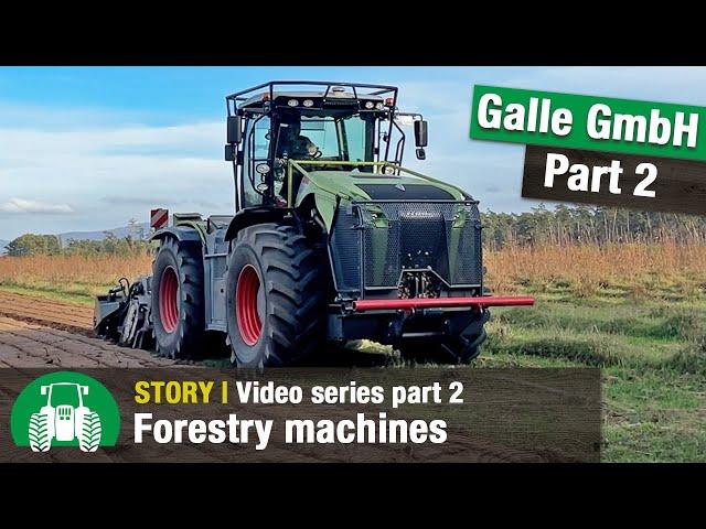 Timber harvest and forestry work with Galle GmbH | Harvester + forwarder | Tractors | Albach | Pt 2