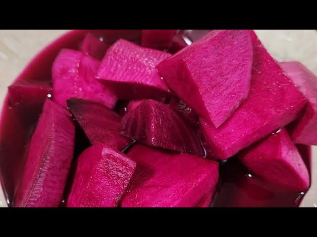 How to make red pickles from turnips and beets#pickled #turnip #appetizers #beets