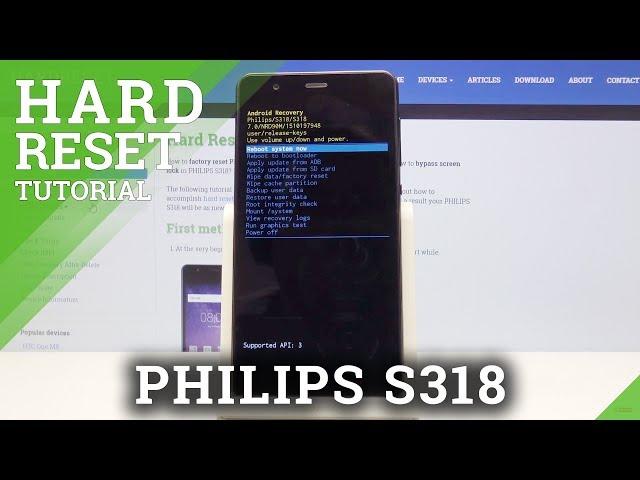 How to Hard Reset Philips S318 - Remove Screen Lock / Wipe Data