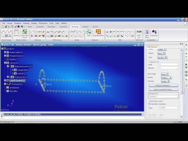 MSC Nastran, Patran Tutorial - Buckling, shells and Cylindrical Coordinates