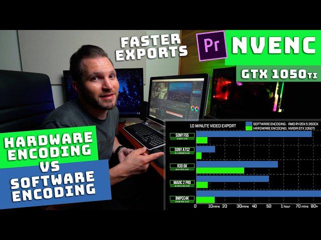 NVENC Hardware Encoding vs Software Encoding for Adobe Premiere Pro | NVIDIA EVGA AMD |  GTX 1050Ti