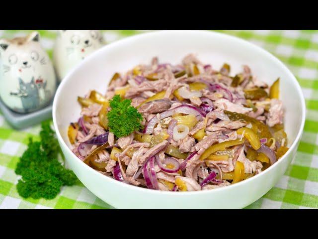 ЗНАМЕНИТЫЙ салат из ТРЁХ ингредиентов! До чего же ВКУСНЫЙ | Кулинарим с Таней