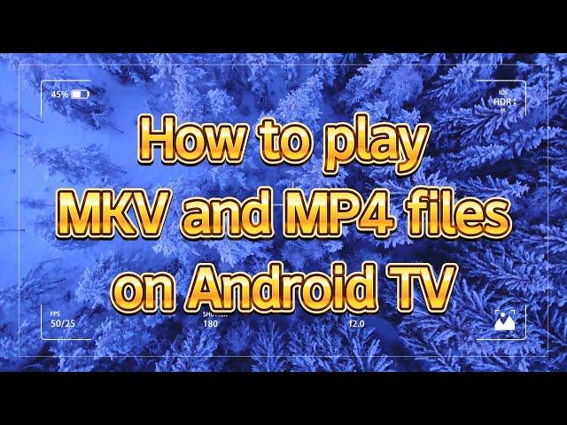 Play MKV files on Android TV (SONY/LG/HISENSE Smart TV) from USB