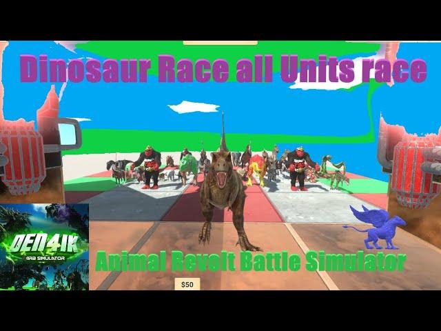 Dinosaur Race all Units race - Animal Revolt Battle Simulator - Den4ik-ARBSimulator