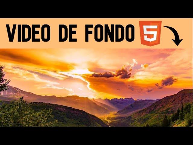  como Poner un VIDEO de FONDO en HTML5 