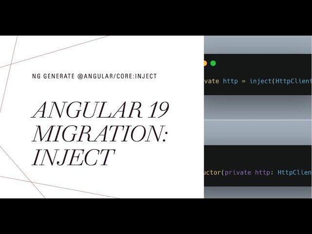 Automatic Migration to inject() for Angular Dependency Injection