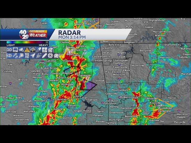 Strong storms, possible tornadoes, threaten Arkansas