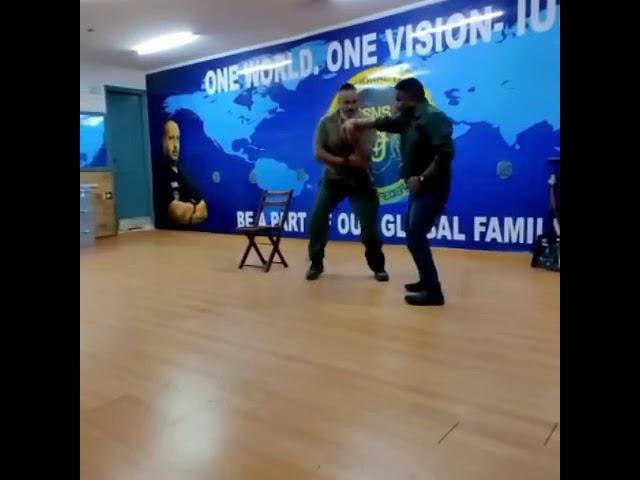 Seating Defense against Stick attack from side by Vicky Kapur