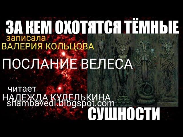 За кем охотятся темные сущности.Послание Велеса  записала Валерия Кольцова,читает Надежда Куделькина