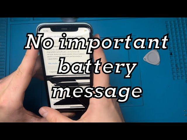 iPhone battery replacement without Important battery message