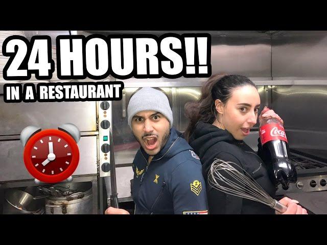 OVERNIGHT IN A RESTAURANT!! ⏰ 24 HOUR CHALLENGE (GONE WRONG)