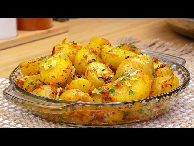 Potatoes with onions are tastier than meat They are so delicious! ASMR recipes!