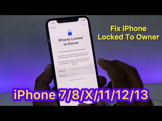 New Activation Method ( Remove Apple ID ) Fix iPhone Locked To Owner iPhone X/Xs/Xr/11/12/13