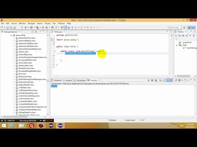 Java tutorial - Creating a window java jframe