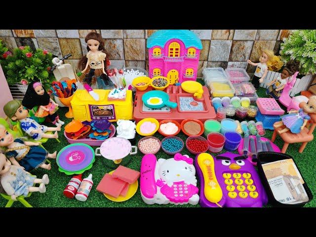 Barbie doll kitchen set playing in hotel setup/Barbie show tamil