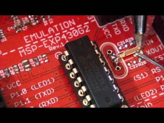 MSP430 Launchpad Tutorial 2: Soldering the Microcrystal to the C.B.