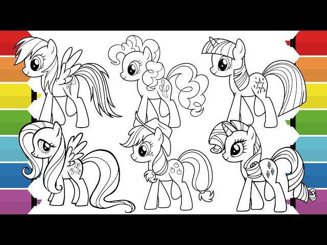 My Little Pony Coloring Book Pages | How to Color My Little Pony Movie Mane 6